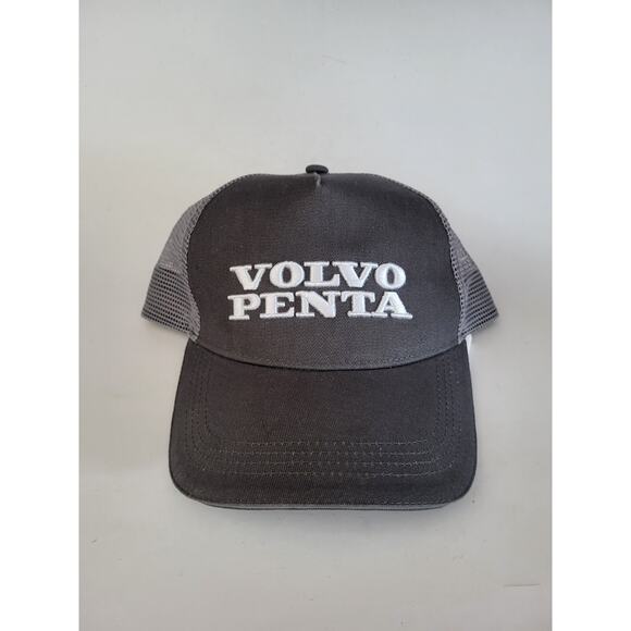Volvo Penta Marine Industrial Baseball Cap Hat Gray Adjustable Embroidered RARE - Picture 1 of 6